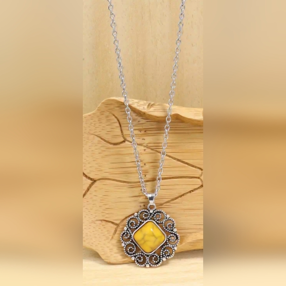 Boho Gypsy Lace Design NECKLACE zinc ALLOY
